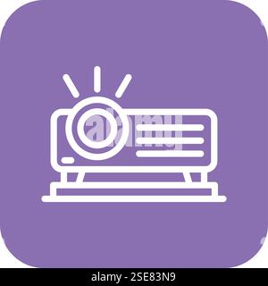 Projector Vector Icon Design Illustration Stock Vector