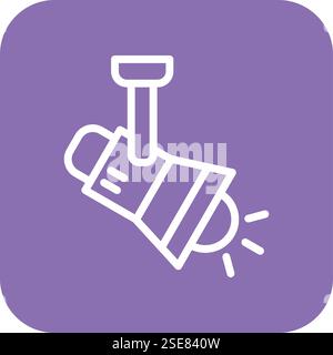 Spot Light Vector Icon Design Illustration Stock Vector