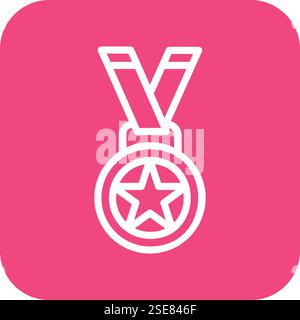 Medal Vector Icon Design Illustration Stock Vector