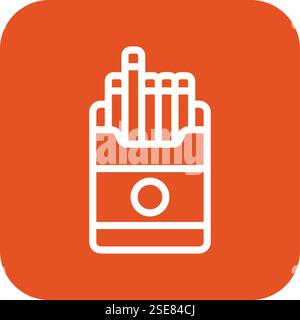 Cigarette Vector Icon Design Illustration Stock Vector
