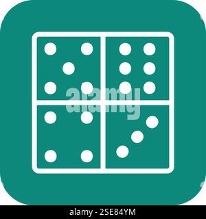 Domino Vector Icon Design Illustration Stock Vector