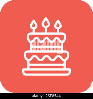 Cake Vector Icon Design Illustration Stock Vector