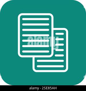 Copy Vector Icon Design Illustration Stock Vector