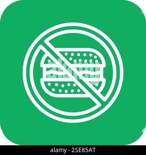 No Food Vector Icon Design Illustration Stock Vector