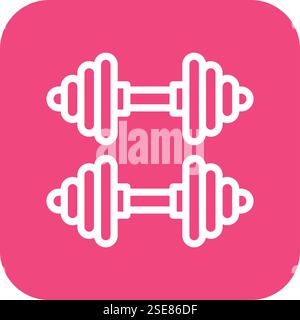 Barbell Vector Icon Design Illustration Stock Vector