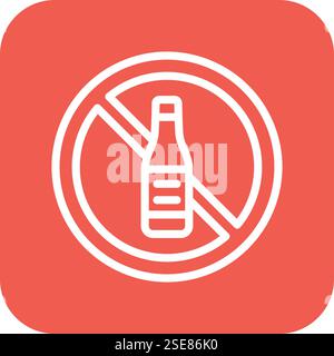 No Alcohol Vector Icon Design Illustration Stock Vector