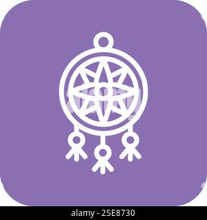 Dreamcatcher Vector Icon Design Illustration Stock Vector