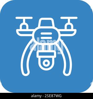 Drone Vector Icon Design Illustration Stock Vector
