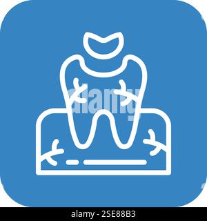 Dental Filling Vector Icon Design Illustration Stock Vector