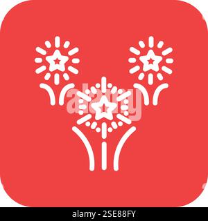 Firework Vector Icon Design Illustration Stock Vector