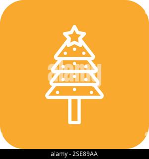 Christmas tree Vector Icon Design Illustration Stock Vector