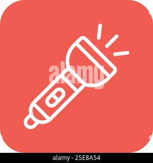 Flashlight Vector Icon Design Illustration Stock Vector
