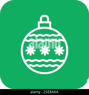 Christmas ball Vector Icon Design Illustration Stock Vector