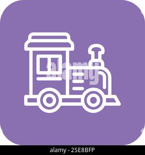 Train toy Vector Icon Design Illustration Stock Vector