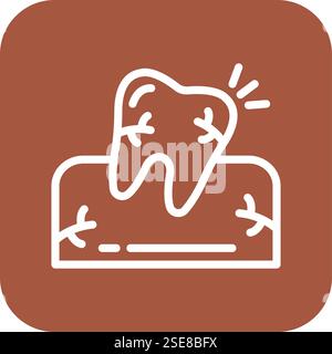 Wisdom Tooth Vector Icon Design Illustration Stock Vector