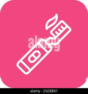 Electric Toothbrush Vector Icon Design Illustration Stock Vector