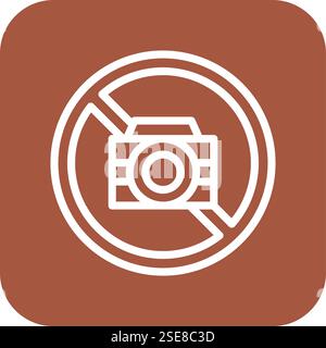 No Camera Vector Icon Design Illustration Stock Vector