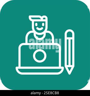 Graphic designer Vector Icon Design Illustration Stock Vector