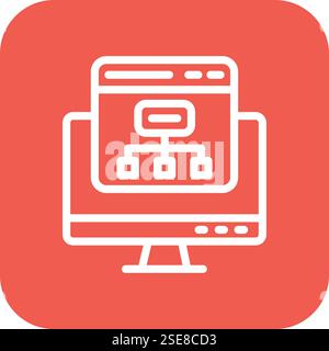 Flowchart Vector Icon Design Illustration Stock Vector