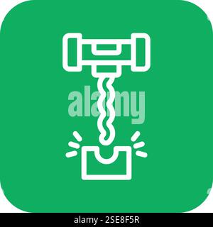 Corkscrew Vector Icon Design Illustration Stock Vector