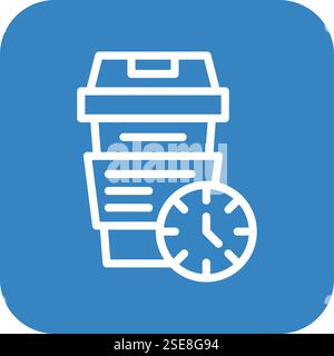 Coffee Time Vector Icon Design Illustration Stock Vector