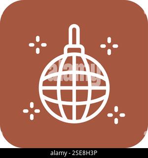 Mirror Ball Vector Icon Design Illustration Stock Vector
