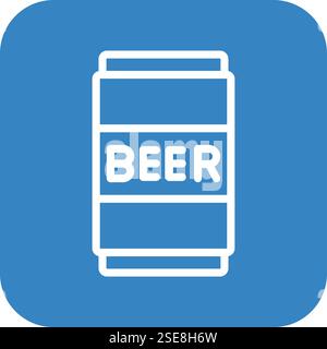 Beer Can Vector Icon Design Illustration Stock Vector