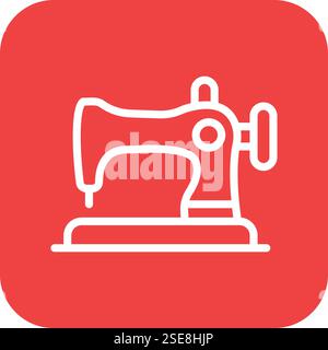 Sewing Machine Vector Icon Design Illustration Stock Vector