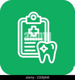 Dental Record Vector Icon Design Illustration Stock Vector