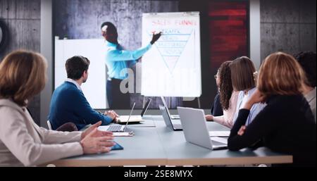Interactive Online Training: Diverse Group of Students Meeting Virtually Stock Photo
