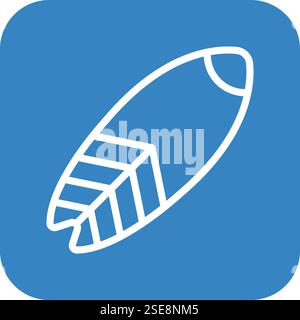 Surfing Board Vector Icon Design Illustration Stock Vector