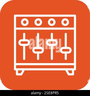 Music Equalizer Vector Icon Design Illustration Stock Vector
