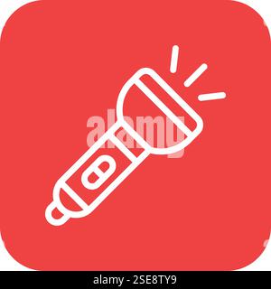 Flashlight Vector Icon Design Illustration Stock Vector