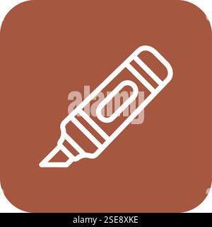 Highlighter Vector Icon Design Illustration Stock Vector