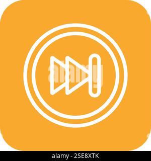 Forward Vector Icon Design Illustration Stock Vector