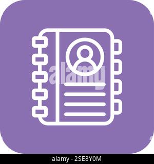 Adress Book Vector Icon Design Illustration Stock Vector