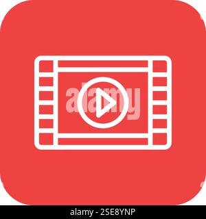 Video Vector Icon Design Illustration Stock Vector