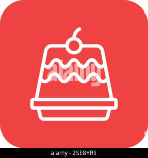 Pudding Vector Icon Design Illustration Stock Vector