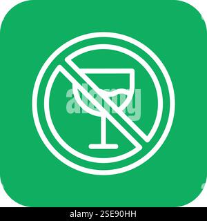 Alcohol Prohibition Vector Icon Design Illustration Stock Vector