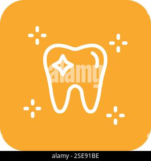 Clean Tooth Vector Icon Design Illustration Stock Vector