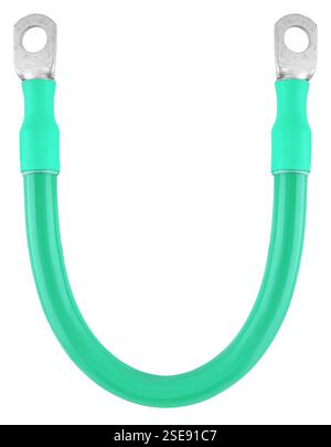 Connecting wire with terminals for the battery. Stock Photo