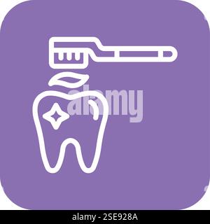 Teeth Cleaning Vector Icon Design Illustration Stock Vector
