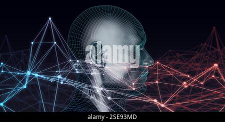 Neural Network Science Engineering Technology as Concept Stock Photo