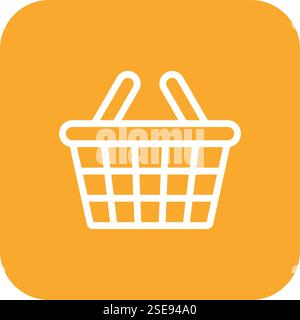 Picnic Basket Vector Icon Design Illustration Stock Vector