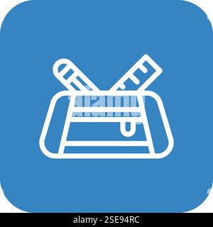Pencil Case Vector Icon Design Illustration Stock Vector