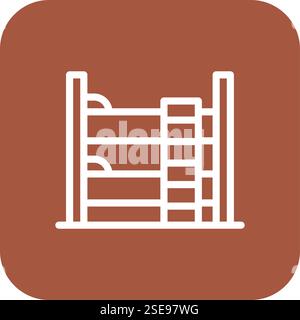 Bunk Bed Vector Icon Design Illustration Stock Vector