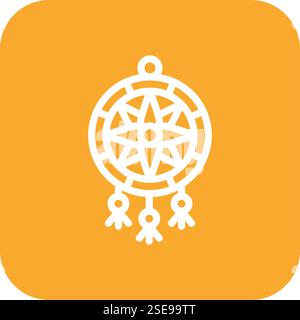 Dreamcatcher Vector Icon Design Illustration Stock Vector