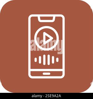 Music App Vector Icon Design Illustration Stock Vector