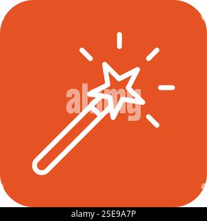 Magic Wand Vector Icon Design Illustration Stock Vector