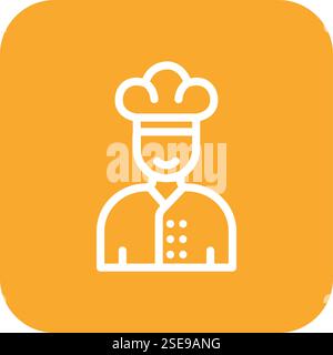 Chef Vector Icon Design Illustration Stock Vector